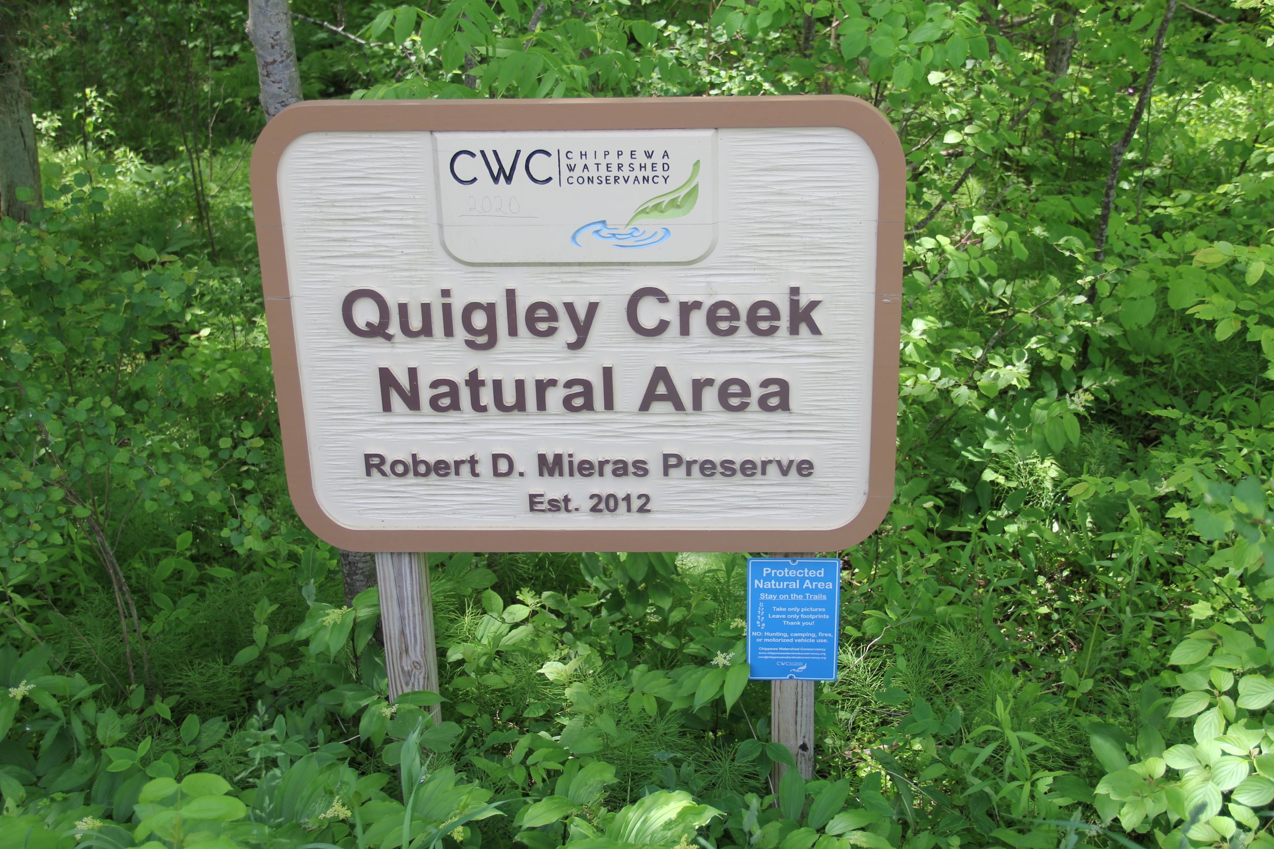 Quigley Creek Natural Area Chippewa Watershed Conservancy